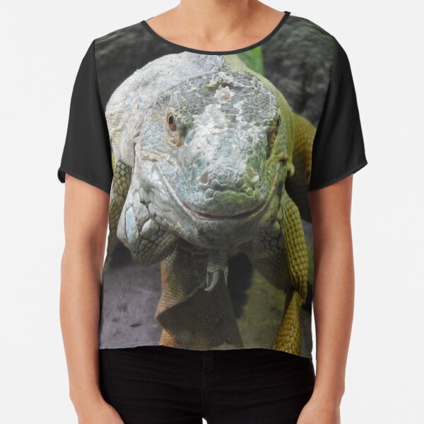 Green Iguana Chiffon Top