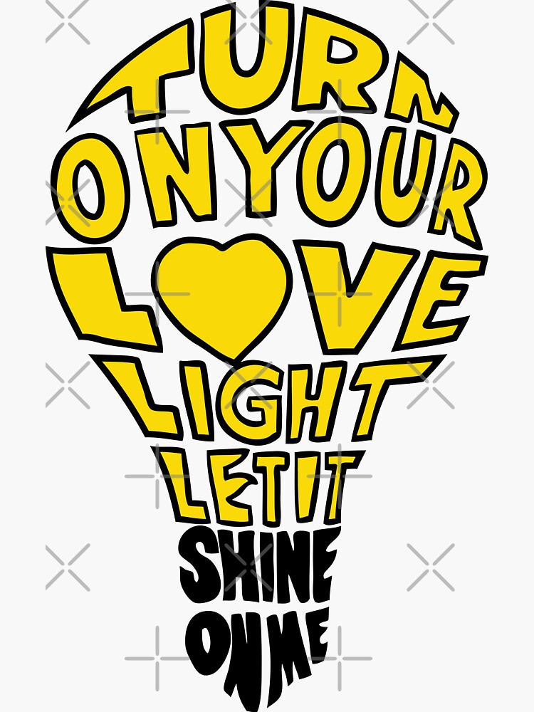 Thumbnail 3 of 3, Sticker, Lovelight: Let It Shine On Me Gratenuts designed and sold by HandEyeStudio.