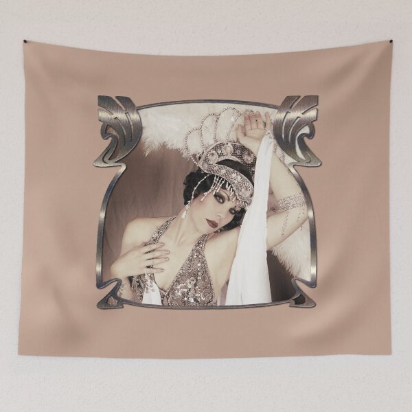 Item preview, Burlesque Showgirl Xarah von den Vielenregen in shiny art nouveau frame designed and sold by Xarah.