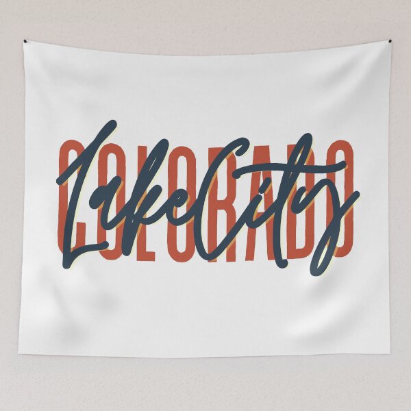 Item preview, Lake City  Colorado // Script Design // State Flag Colors designed and sold by KylieBeth Designs.