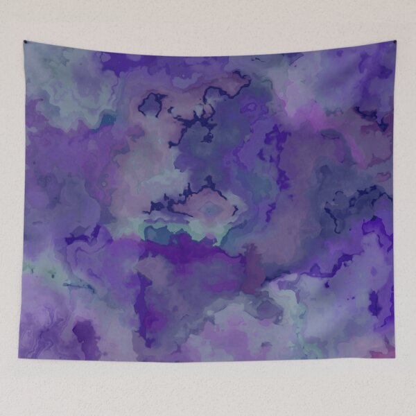Item preview, blue purple marble abstraction designed and sold by wiwiart.