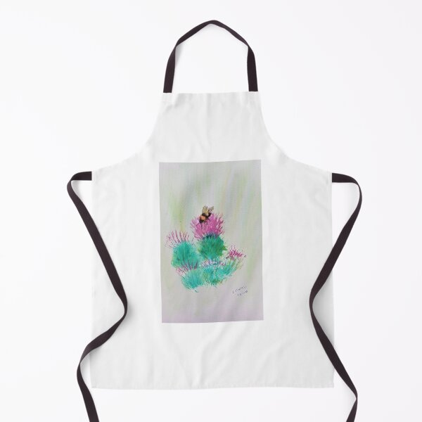 Item preview, beautiful water color bee on Scottish thistle art. designed and sold by leeaustinarts.