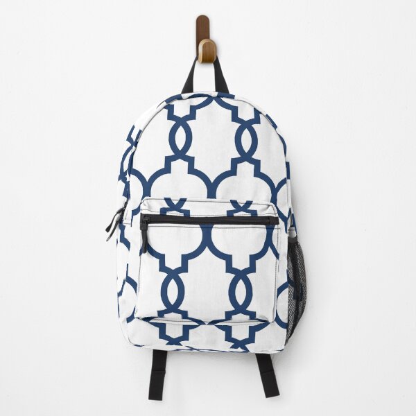 Item preview, Moroccan Quatrefoil Lattice Pattern Blue designed and sold by tonymagnerart.
