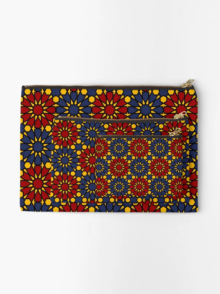 Thumbnail 2 of 4, Zipper Pouch, Geometric Islamic Pattern designed and sold by NeteDesign.