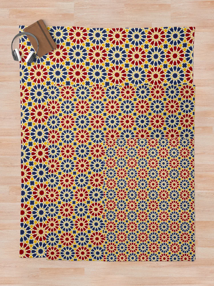 Thumbnail 5 of 6, Throw Blanket, Geometric Islamic Pattern designed and sold by NeteDesign.