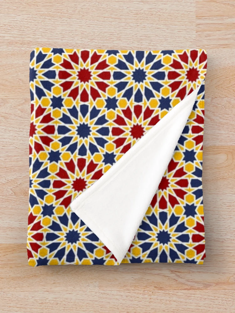 Thumbnail 3 of 6, Throw Blanket, Geometric Islamic Pattern designed and sold by NeteDesign.