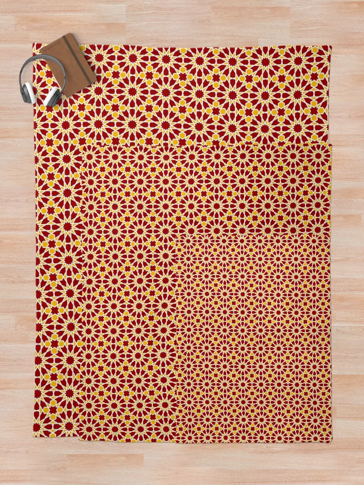 Thumbnail 5 of 6, Throw Blanket, Geometric Islamic Pattern designed and sold by NeteDesign.