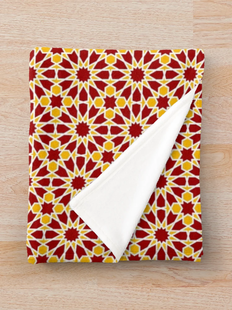 Thumbnail 3 of 6, Throw Blanket, Geometric Islamic Pattern designed and sold by NeteDesign.