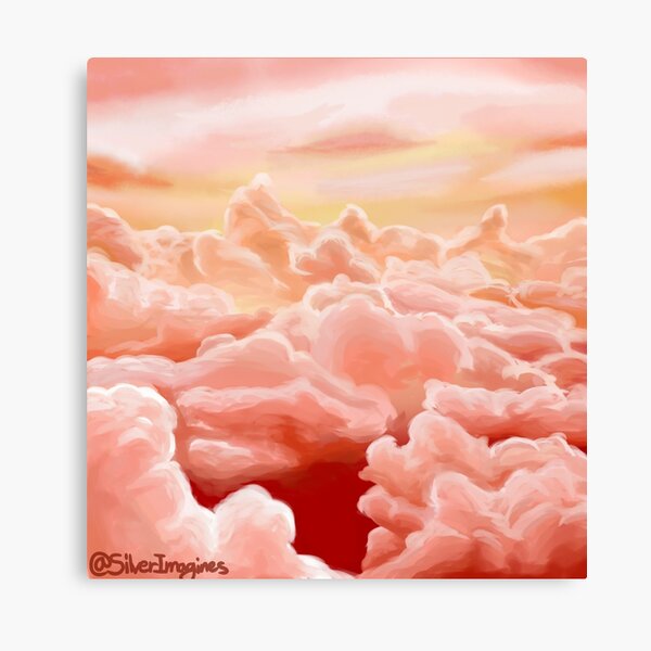 Pink Cloudy Sunset Canvas Print