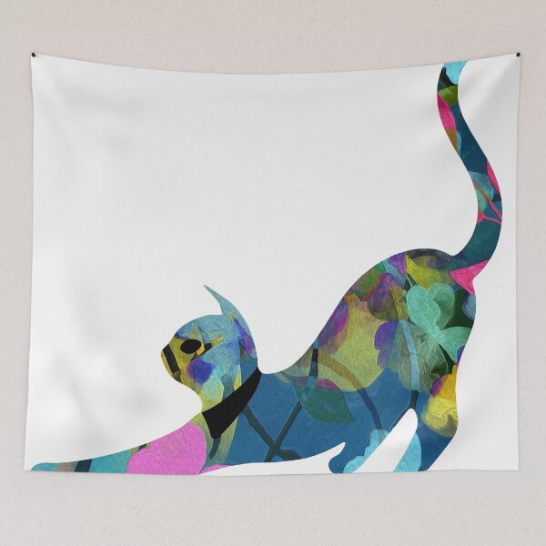 Item preview, Floral Cat in Flowers Popoki 509 designed and sold by VinBasis.