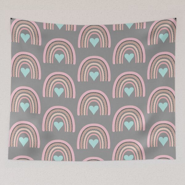 Item preview, pink boho rainbow designed and sold by Nicz Design Studio.