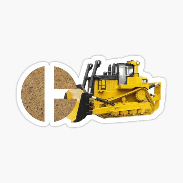 Cat Logo Dozer Sticker By Cakeeaterdesign Redbubble