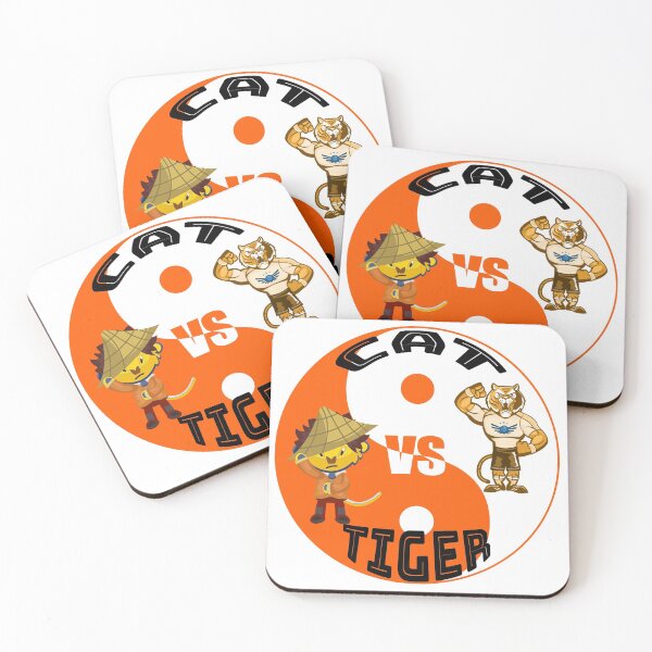 Item preview, Cat vs Tiger - A Yin Yang Duel of Cat Family designed and sold by my-green-gecko.