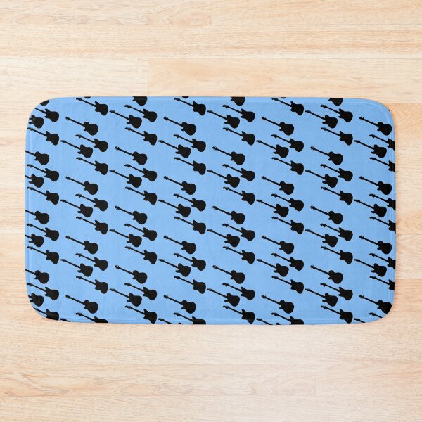 Item preview, Black Left Handed Lefty Electric Guitar Pattern designed and sold by PatternPerfect.
