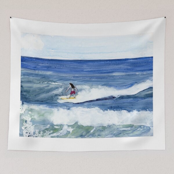 Item preview, Female Surfer on Yupo Paper designed and sold by Sandra Connelly.