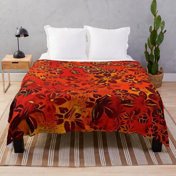 Item preview, Red and Orange Flower Pattern designed and sold by ClassicalAnime.