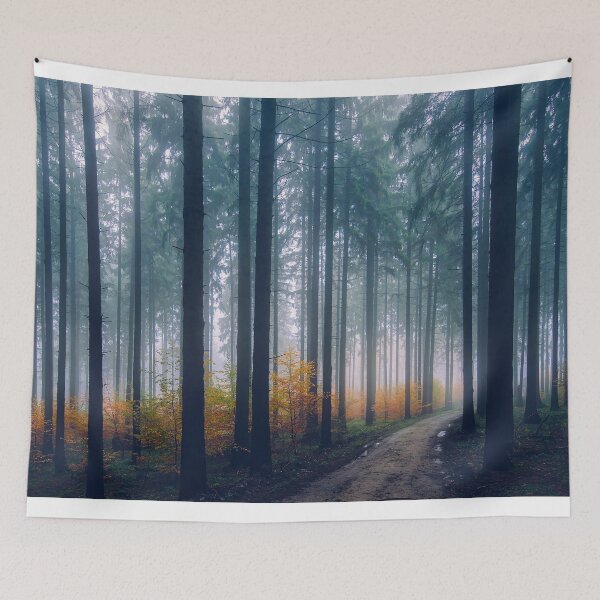 Item preview, Beautiful Mystic Forest Landscape with Empty Road  designed and sold by digoarpi.