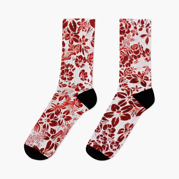 Item preview, Red Flower Pattern designed and sold by ClassicalAnime.