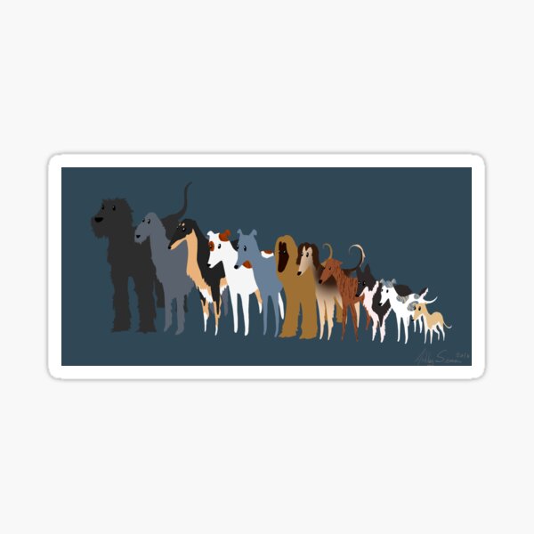 Windhund-Aufstellung Sticker