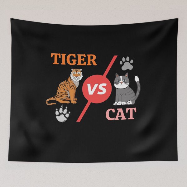 Item preview, Cat VS Tiger matching Fight designed and sold by DivineLiveShop.