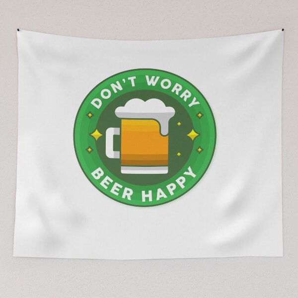 Item preview, Don’t worry, beer happy designed and sold by TheFlipRepublic.