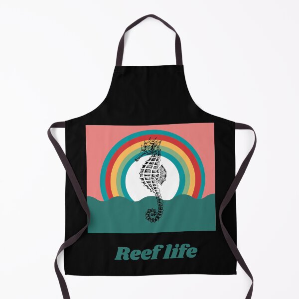 Item preview, Reef life Cool Aquarium hobby with retro sunset seahorse designed and sold by Learntobeamom.