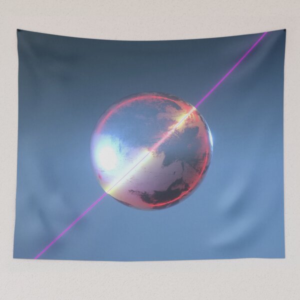 Item preview, Cloudy Glass Sphere with Neon Beam designed and sold by SpikyHarold.