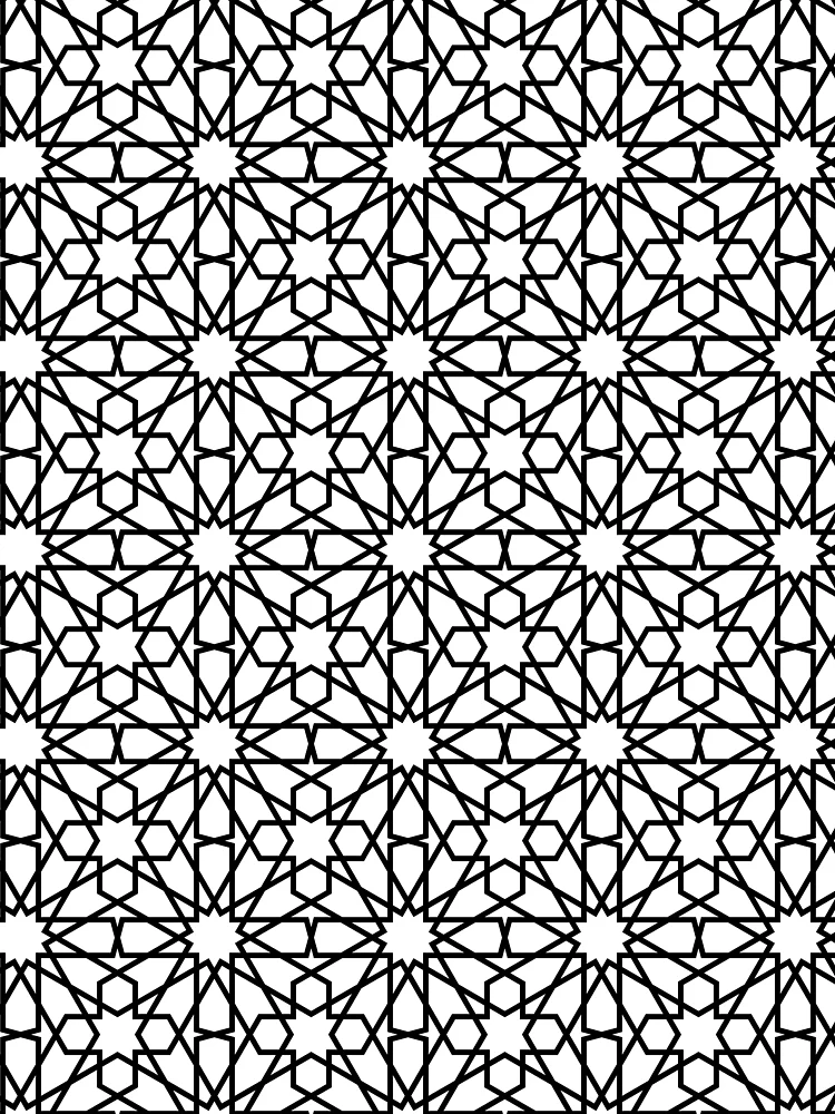 Thumbnail 3 of 3, Scarf, Geometric Islamic Pattern designed and sold by NeteDesign.