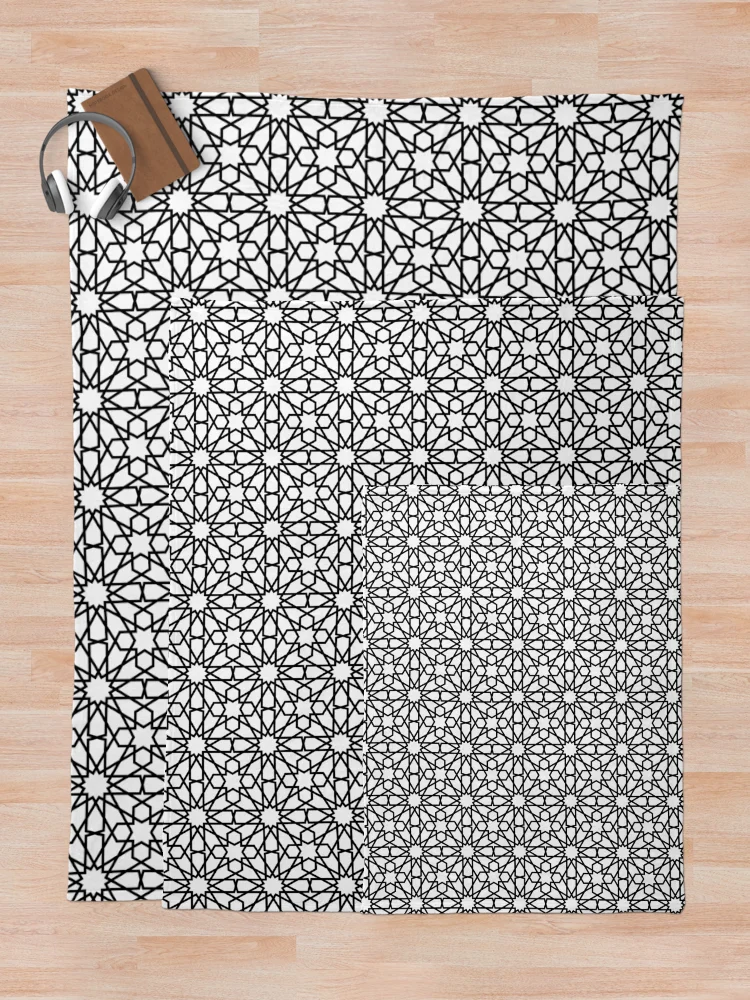 Thumbnail 5 of 6, Throw Blanket, Geometric Islamic Pattern designed and sold by NeteDesign.