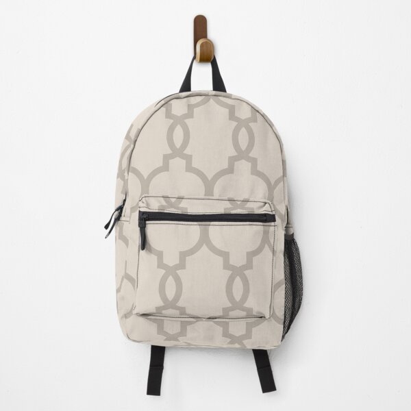 Item preview, Moroccan Quatrefoil Lattice Pattern 284 Beige designed and sold by tonymagnerart.