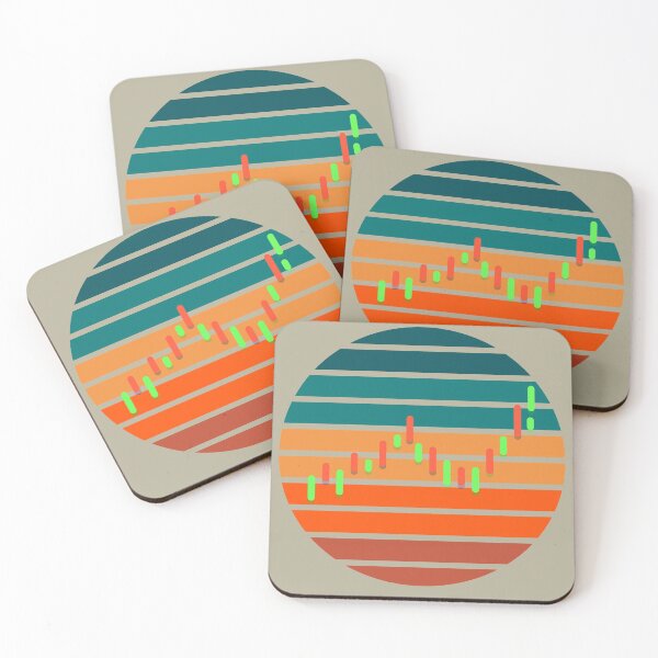 Item preview, Stock market trader candle stick retro sunset background  designed and sold by CultOfHustlers.