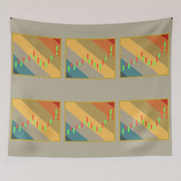 Item preview, Stock market trader candle stick retro background  designed and sold by CultOfHustlers.