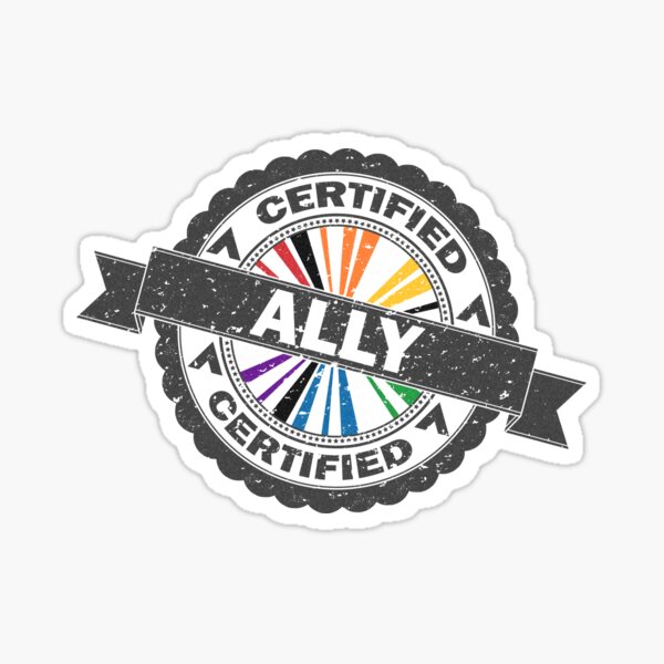 Certified LGBT Ally Stamp Sticker