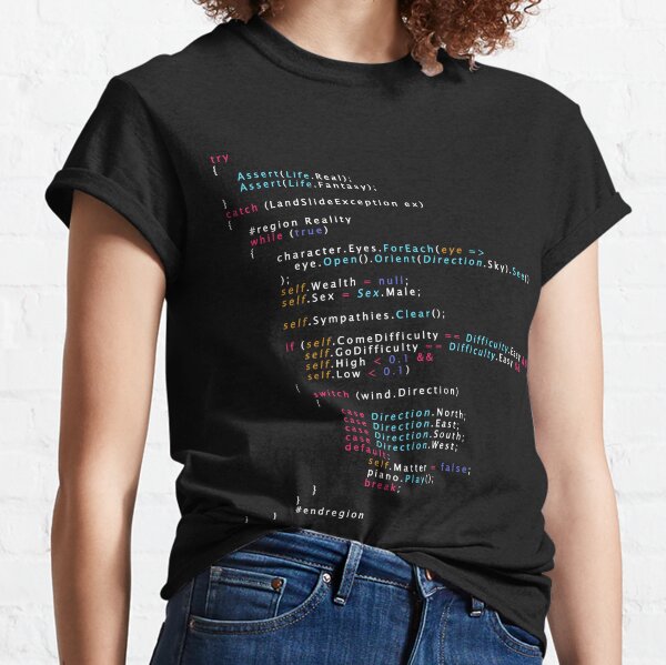 Is This The Real Life Coding Programming Color Classic T-Shirt