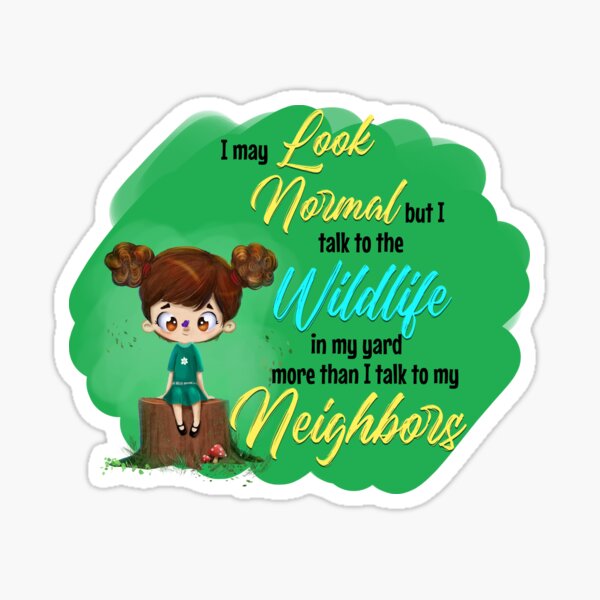Cute Nature Loving Introvert Illustration and Graphic - Perfect for Wildlife Enthusiasts Sticker