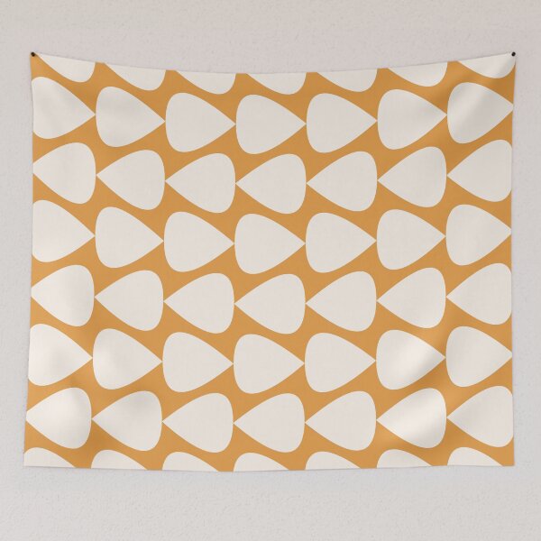 Item preview, Plectrum Geometric Pattern in Ochre Mustard and Cream designed and sold by kierkegaard.