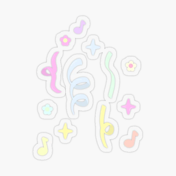 pastel deco ribbons  Sticker for Sale by hugbeom