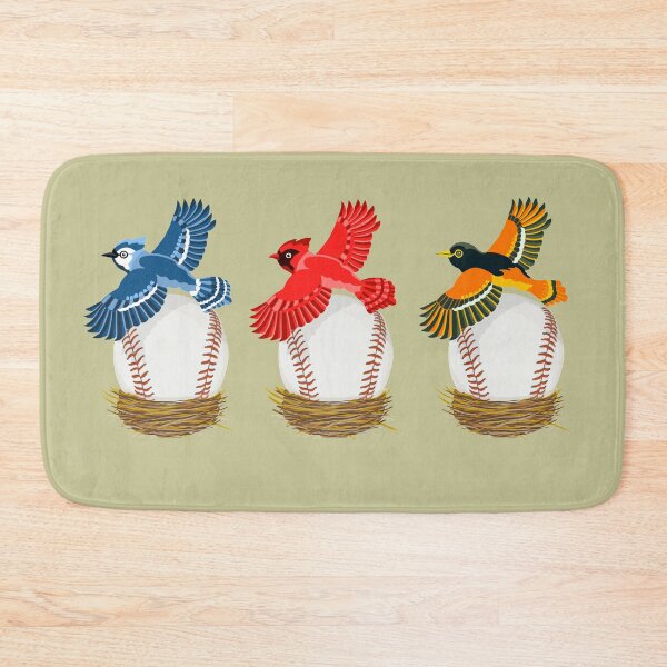 Item preview, Play Ball! Blue Jay Cardinal Oriole, Baseball Eggs in Nests designed and sold by Lisa Rotenberg.