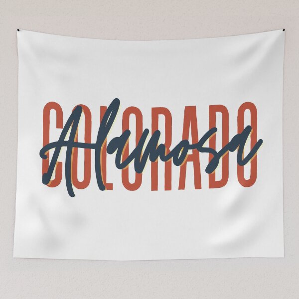 Item preview, Alamosa Colorado // Script Design // State Flag Colors designed and sold by KylieBeth Designs.