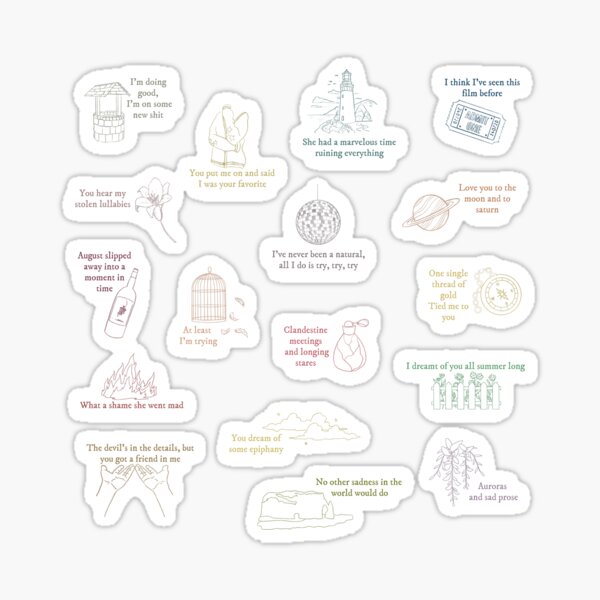 Folklore evermore taylor Sticker