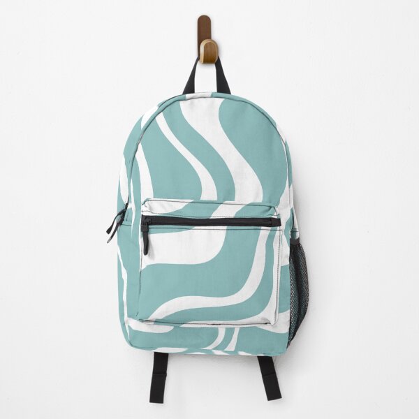 Item preview, Liquid Swirl Contemporary Abstract Pattern in Light Teal Blue and White designed and sold by kierkegaard.