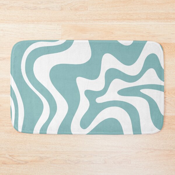 Item preview, Liquid Swirl Contemporary Abstract Pattern in Light Teal Blue and White designed and sold by kierkegaard.