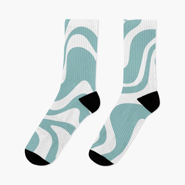 Item preview, Liquid Swirl Contemporary Abstract Pattern in Light Teal Blue and White designed and sold by kierkegaard.