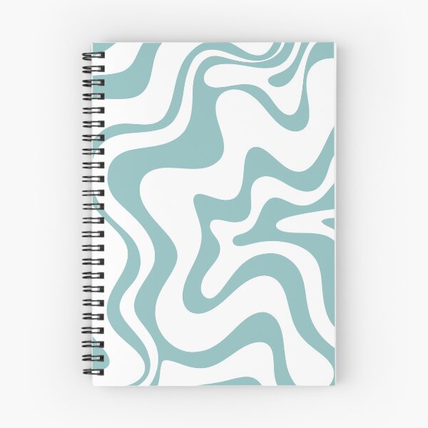Item preview, Liquid Swirl Contemporary Abstract Pattern in White and Light Teal Blue designed and sold by kierkegaard.