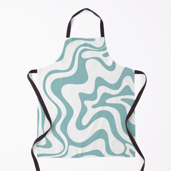 Item preview, Liquid Swirl Contemporary Abstract Pattern in White and Light Teal Blue designed and sold by kierkegaard.