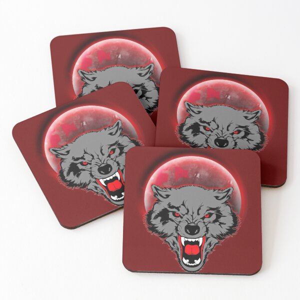 Item preview, Fierce wolf in the face of the bloody moon designed and sold by Hieroglyphia.