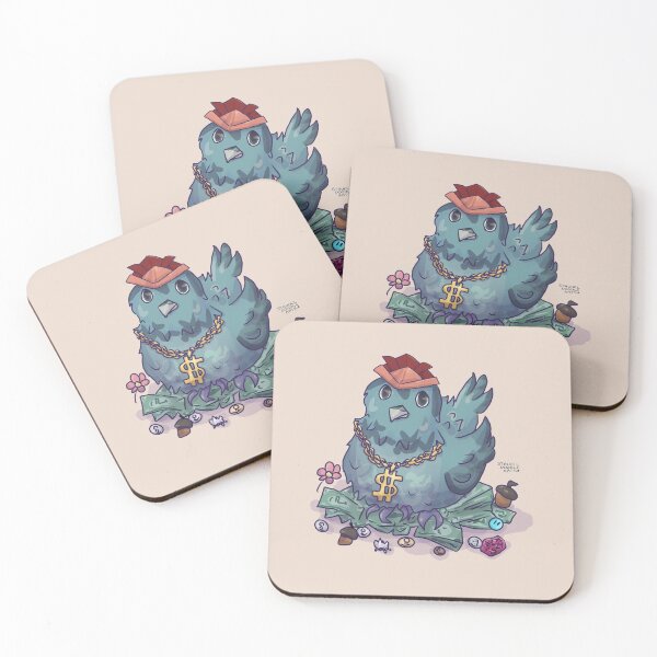 Item preview, Happy Pigeon with Treasure and Money designed and sold by strudeldoodle.