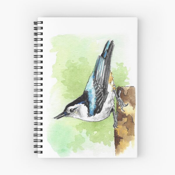 Item preview, Watercolor White-Breasted Nuthatch designed and sold by BlackGoatPrints.