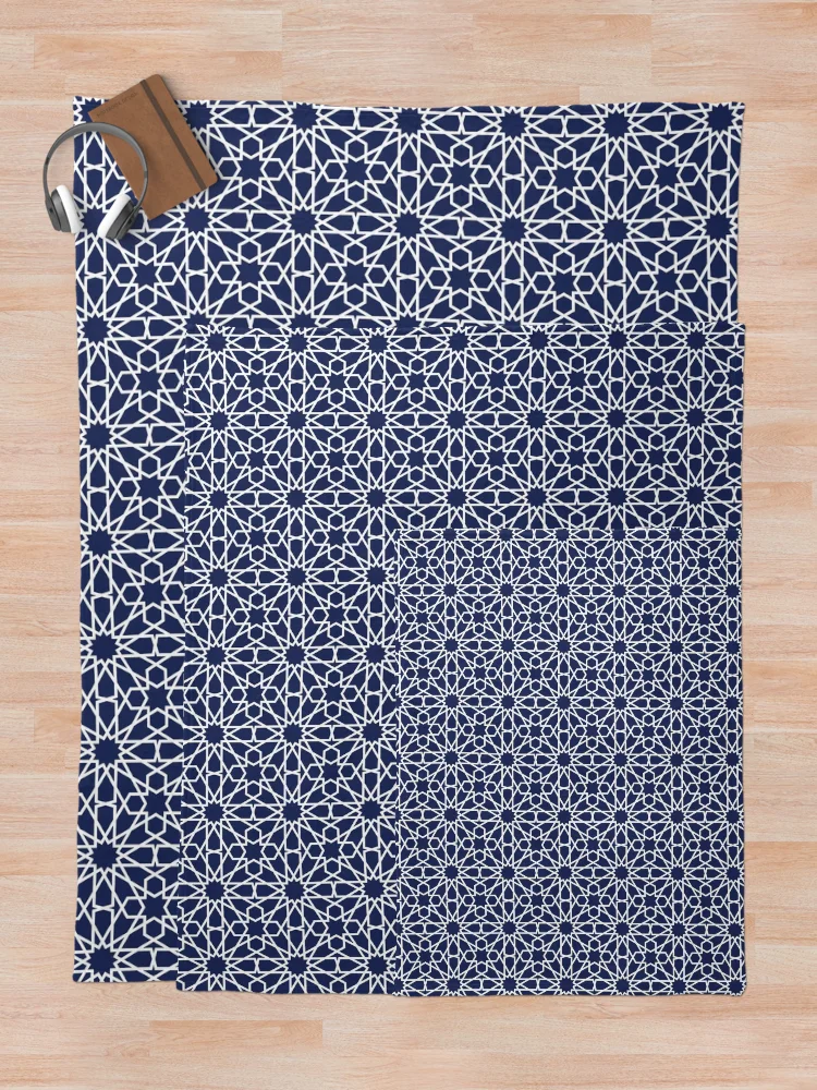 Thumbnail 5 of 6, Throw Blanket, Geometric Islamic Pattern designed and sold by NeteDesign.