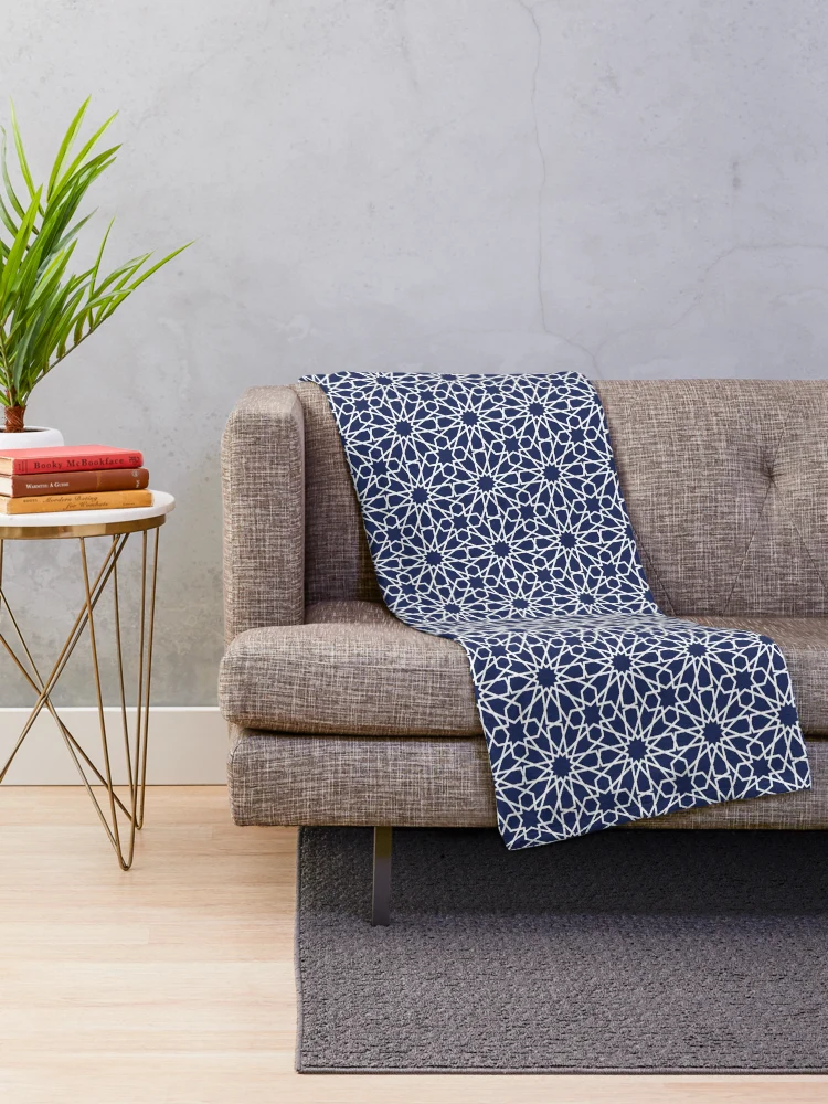 Thumbnail 2 of 6, Throw Blanket, Geometric Islamic Pattern designed and sold by NeteDesign.